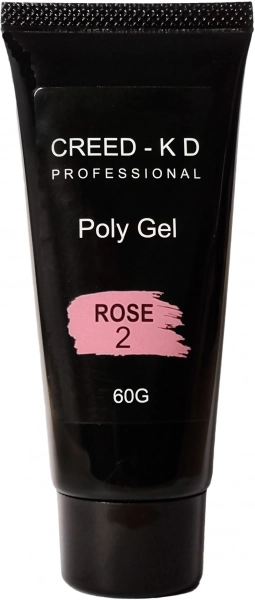 фото Полігель для нарощування нігтів Poly Gel CREED-KD #ROSE2  • 60 мл • рожевий 0