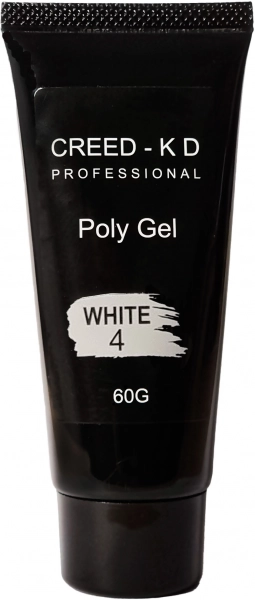 фото Полігель для нарощування нігтів Poly Gel CREED-KD #WHITE4  • 60 мл • білий 0