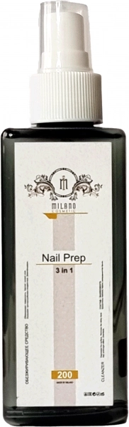 фото Знежирювач для нігтів Milano Nail Prep 3in1  200 мл 0