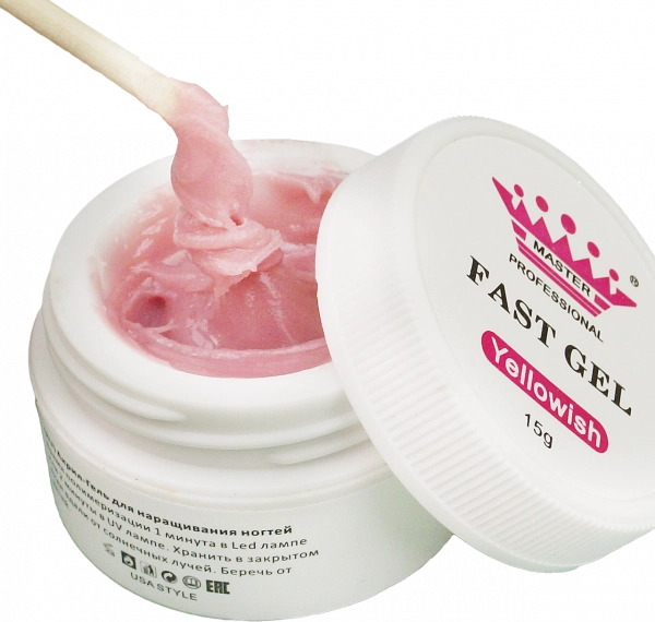 фото Акрил-гель для нарощування нігтів Master Professional 15 мл #Yellowish Pink  • 15 мл 1
