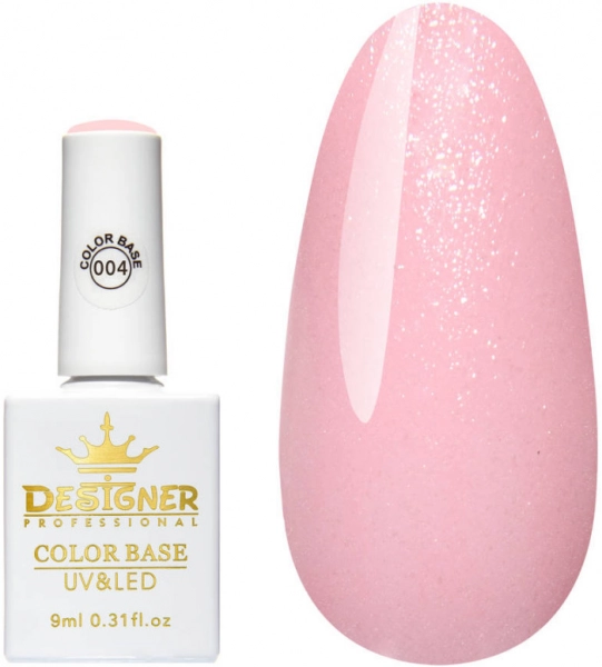 фото Базовое покрытие Designer Professional Color Base 9 мл #004  • 9 мл • рожевий 0
