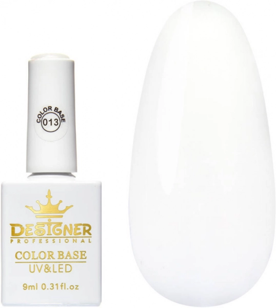 фото Базовое покрытие Designer Professional Color Base 9 мл #013  • 9 мл • білий 0