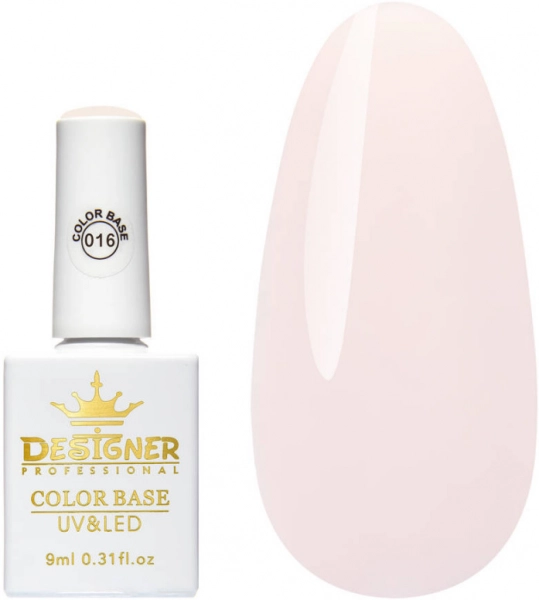 фото Базовое покрытие Designer Professional Color Base 9 мл #016  • 9 мл • шампань 0
