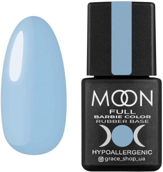 фото Кольорова камуфлююча база Moon Full Barbie color Rubber Base #11  • блакитний • 8 мл 0