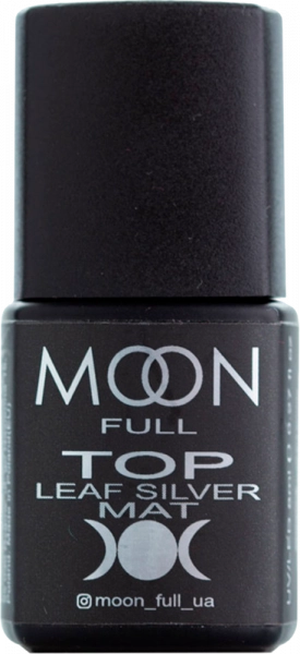 фото Матове топове покриття Moon Full Top Leaf Silver Matt  без липкого шару • 8 мл 0