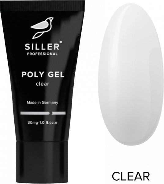 фото Моделюючий полігель Siller Cover Poly Gel #CLEAR  • 30 мл • прозорий 0