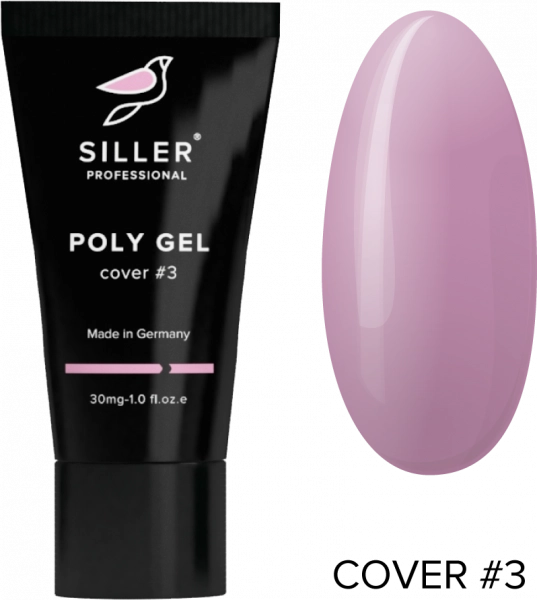 фото Моделюючий полігель Siller Cover Poly Gel #3  • 30 мл • рожевий 0