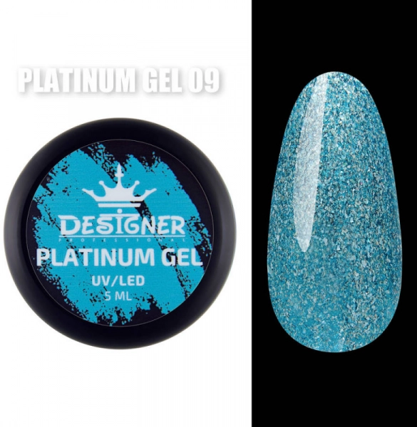 фото Гель для нейл-дизайну із шиммером Platinum Designer Professional #9  • 5 мл 0