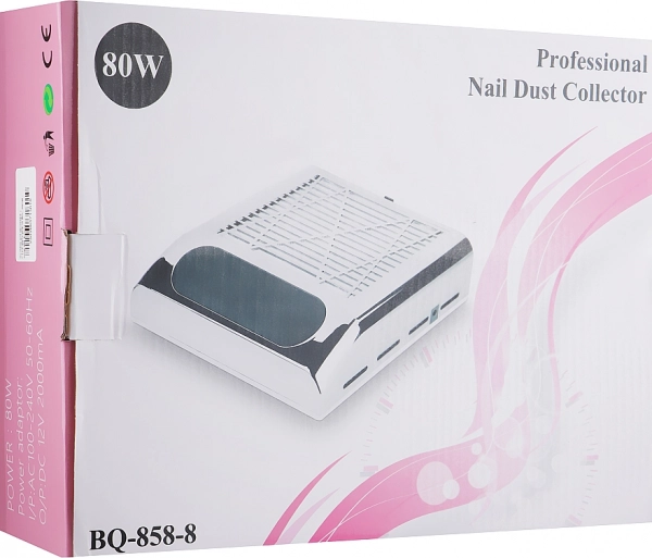 фото Витяжка для манікюру SIMEI BQ-858-8 із фільтром НЕРА 80 Вт #BQ-858-8P  • рожевий • 80 вт 1