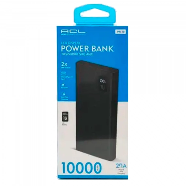 фото PowerBank ACL PW Series #PW-10  • чорний • 10000 mAh 0