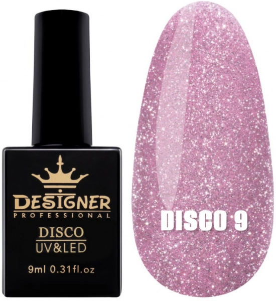 фото Світловідбивний гель лак Disco Designer Professional #9  • 9 мл • ліловий 0