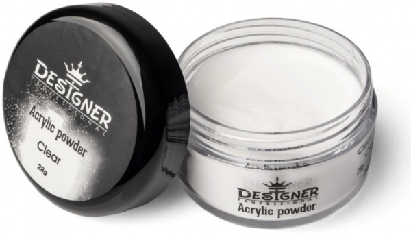 фото Акрилова пудра для нігтів Acrylic Powder Designer Professional #Clear  • 28 мл • прозорий 0