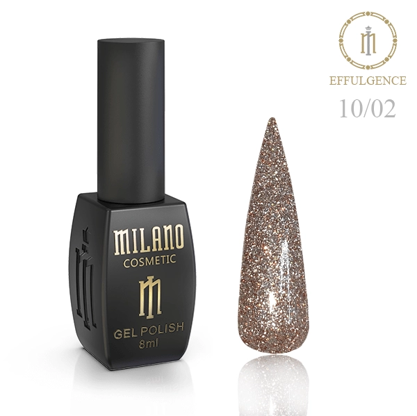 фото Гель-лак для нігтів із шиммером Effulgence 10 Milano Cosmetic #10/02  • 8 мл 0