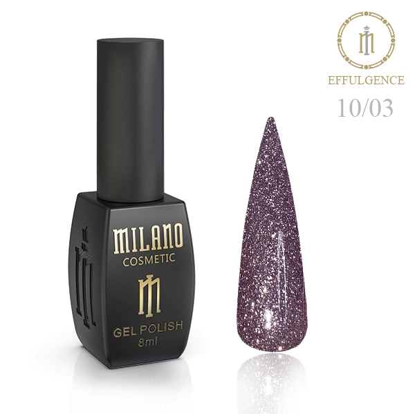 фото Гель-лак для нігтів із шиммером Effulgence 10 Milano Cosmetic #10/03  • 8 мл 0