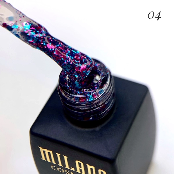 фото Гель-лак для нігтів Galaxy Glitter Milano Cosmetic #04  • 8 мл 1