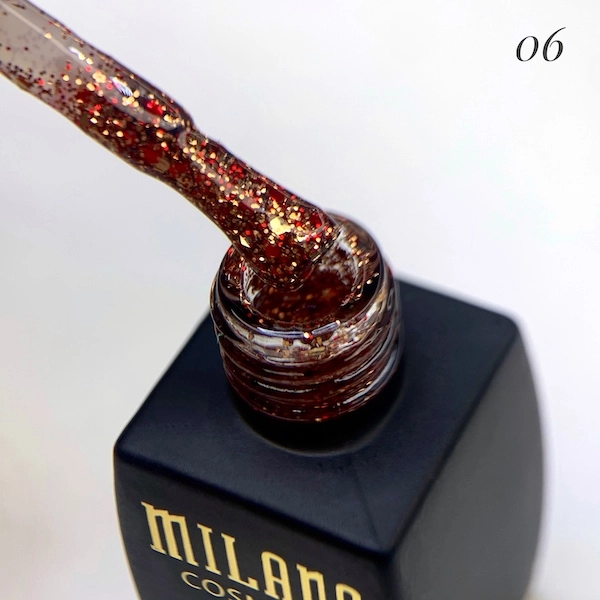 фото Гель-лак для нігтів Galaxy Glitter Milano Cosmetic #06  • 8 мл 1