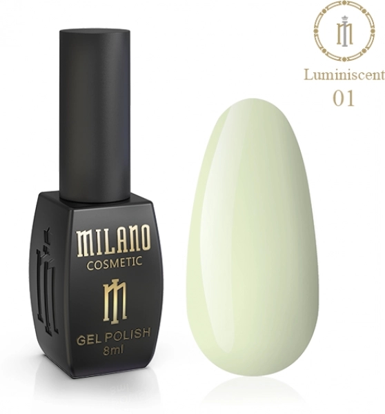 фото Гель-лак люмінесцентний для нігтів Luminescent Milano Cosmetic #01  • 8 мл 0