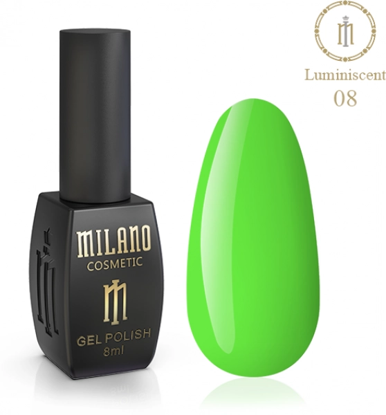 фото Гель-лак люмінесцентний для нігтів Luminescent Milano Cosmetic #08  • 8 мл 0