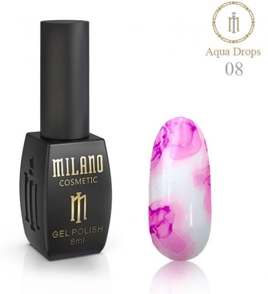 фото Гель-лак для ногтей акварельные капли Neon Aqua Drops Milano Cosmetic #08  • 8 мл 0