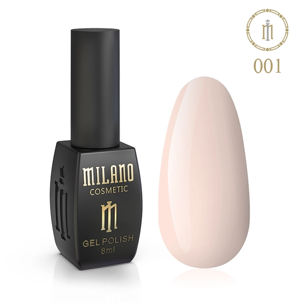 фото Гель-лак для нігтів Middle Collection Milano Cosmetic #001  • 8 мл • молочний 0