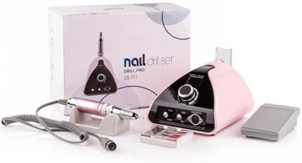 фото Фрезер для манікюру та педикюру Nail Drill Pro ZS-711 65 Вт 45000 об/хв  рожевий 0