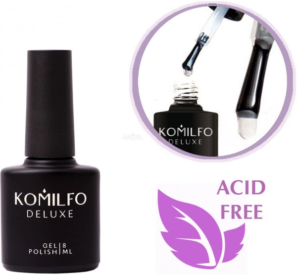 фото Базове покриття для чутливих нігтів Komilfo Acid Free Base  8 мл 0