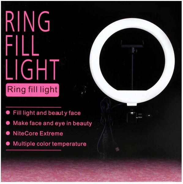 фото USB кільце лампа для освітлення Ring Fill Light на штативі #RK21  • 10 вт • 8" 1