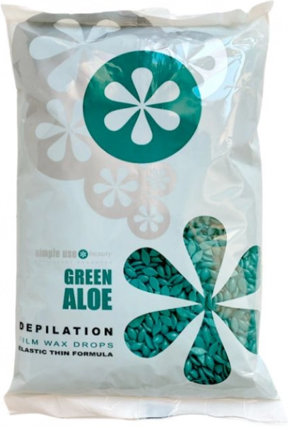 фото Віск у гранулах Simple Use Drops Film Wax 800гр #Green Aloe  • зелений • алое 0