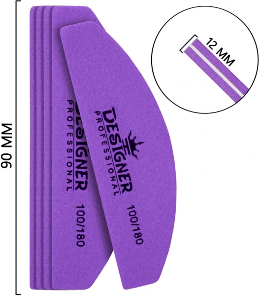 фото Баф міні дуга Designer Professional  фіолетовий • 100-180 0