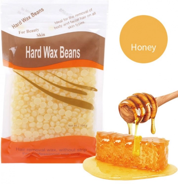 фото Віск у гранулах 100гр Hard Wax Beans  жовтий • мед 0