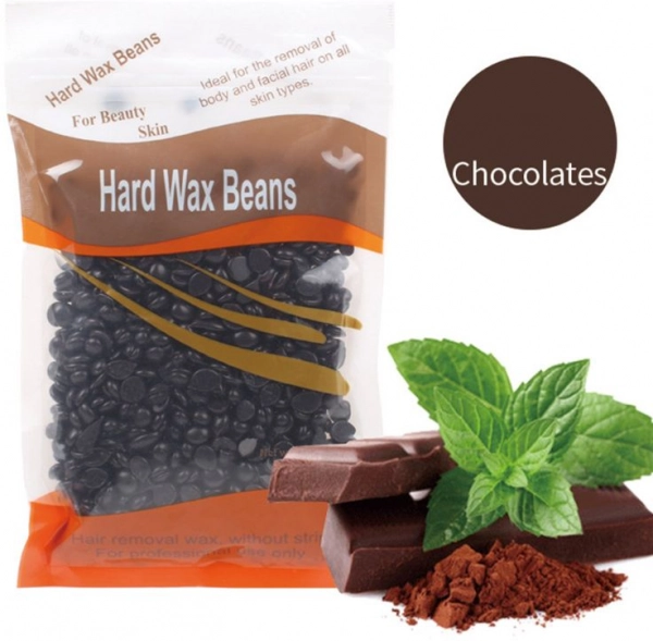 фото Віск у гранулах 100гр Hard Wax Beans  коричневий • шоколад 0