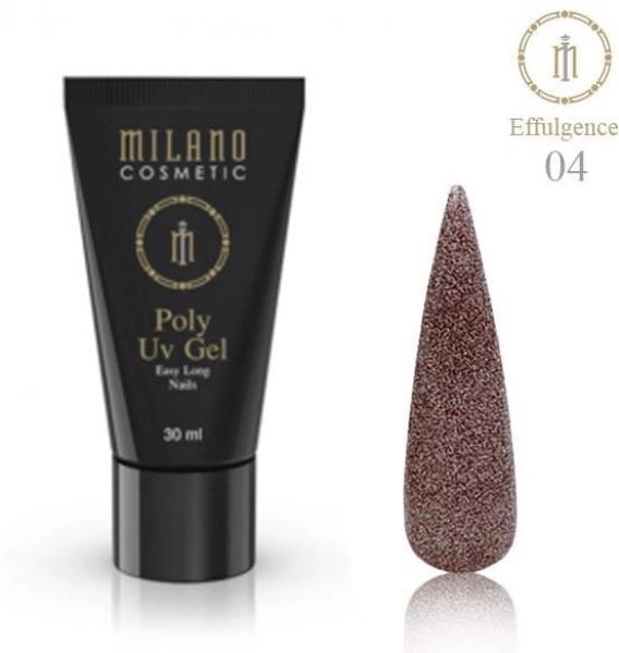 фото Моделюючий гель для нігтів Milano Polygel Effulgence #04  • коричневий • 30 мл 0