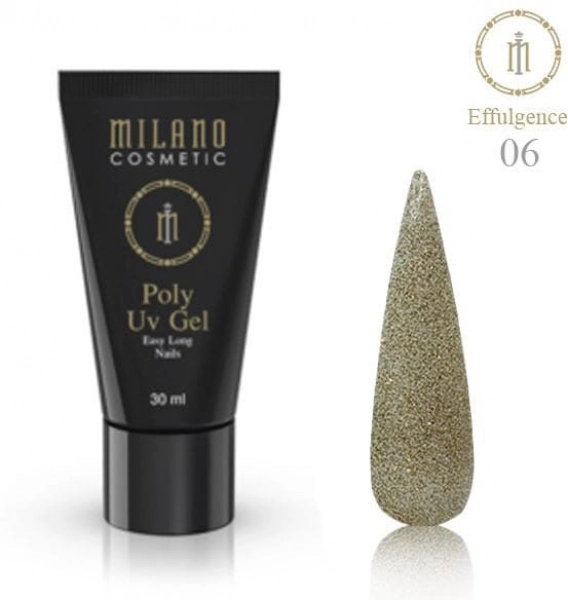 фото Моделюючий гель для нігтів Milano Polygel Effulgence #06  • жовтий • 30 мл 0