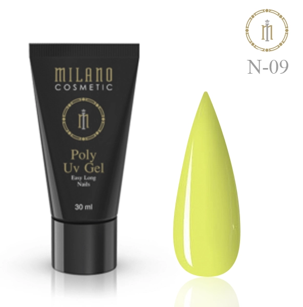 фото Моделюючий гель для нігтів Milano Polygel Neon #N-09  • жовтий • 30 мл 0