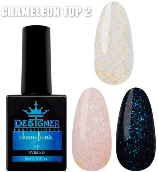 фото Топове покриття із поталлю Designer Professional Chamelionic Top #2  • 9 мл 0