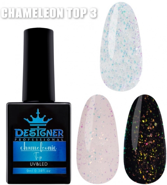 фото Топове покриття із поталлю Designer Professional Chamelionic Top #3  • 9 мл 0