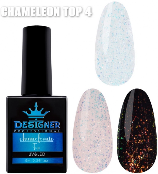 фото Топове покриття із поталлю Designer Professional Chamelionic Top #4  • 9 мл 0