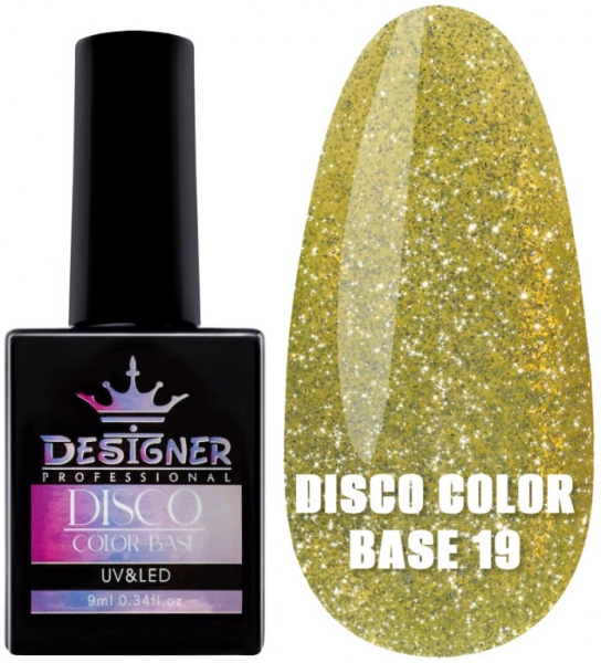фото Светоотражающее базовое покрытие Designer Professional Disco Color Base #19  • 9 мл • зеленый 0