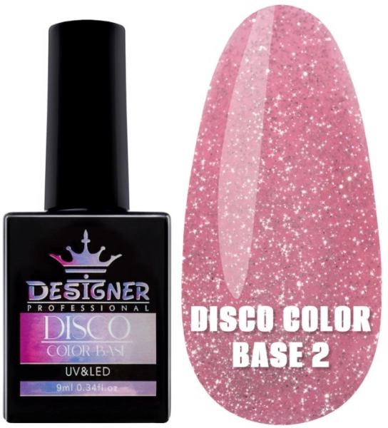 фото Светоотражающее базовое покрытие Designer Professional Disco Color Base #2  • 9 мл • фуксия 0
