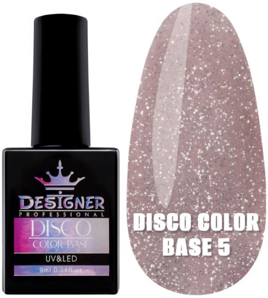 фото Світловідбивне базове покриття Designer Professional Disco Color Base #5  • 9 мл • тоскана 0