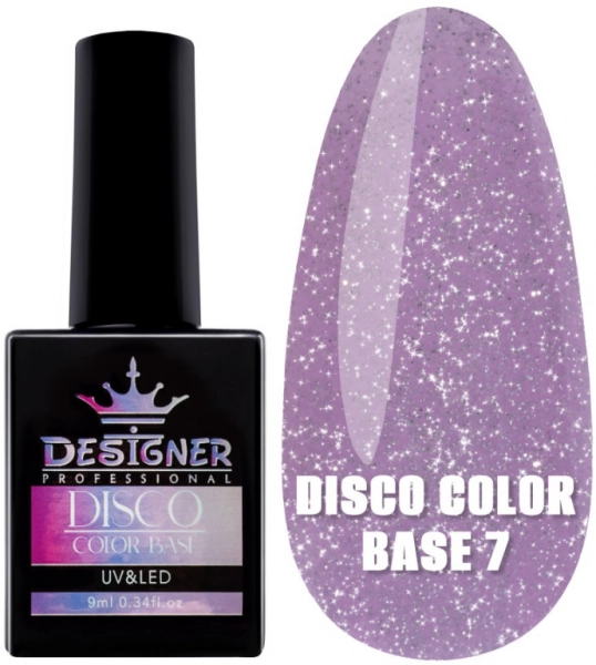 фото Світловідбивне базове покриття Designer Professional Disco Color Base #7  • 9 мл • фуксія 0