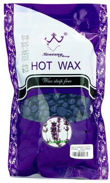 фото Плівковий віск для депіляції Hot Wax 100 гр #Lavander  • темно-синій • лаванда • 100 мл 0