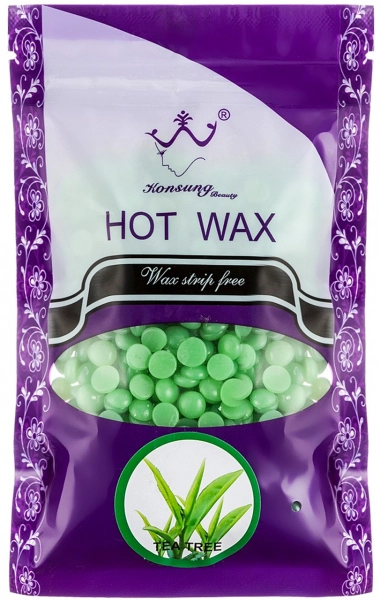 фото Плівковий віск для депіляції Hot Wax 100 гр #Tea Tree  • зелений • 100 мл 0