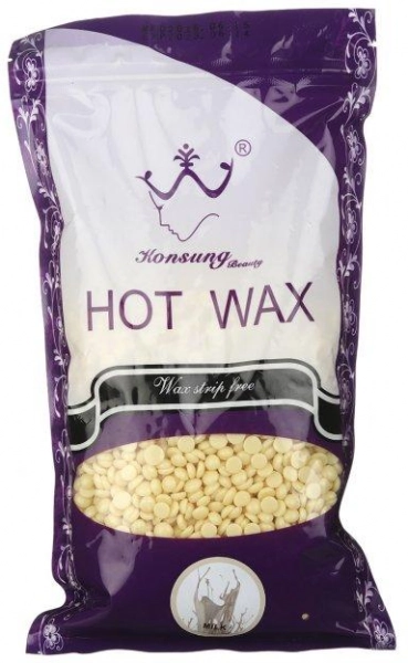 фото Плівковий віск для депіляції Hot Wax 500 гр #Milk  • бежевий • 500 мл 0