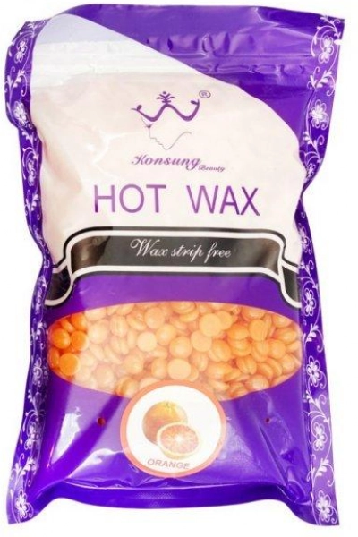 фото Плівковий віск для депіляції Hot Wax 500 гр #Orange  • помаранчевий • цитрусові • 500 мл 0