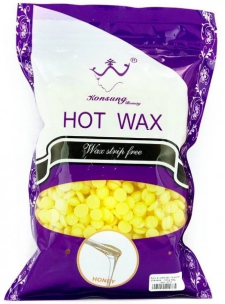 фото Плівковий віск для депіляції Hot Wax 300 гр  жовтий • мед • 300 мл 0