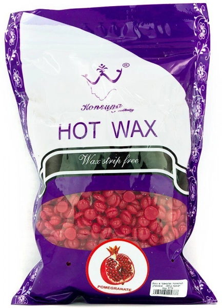 фото Плівковий віск для депіляції Hot Wax 300 гр  червоний • гранат • 300 мл 0